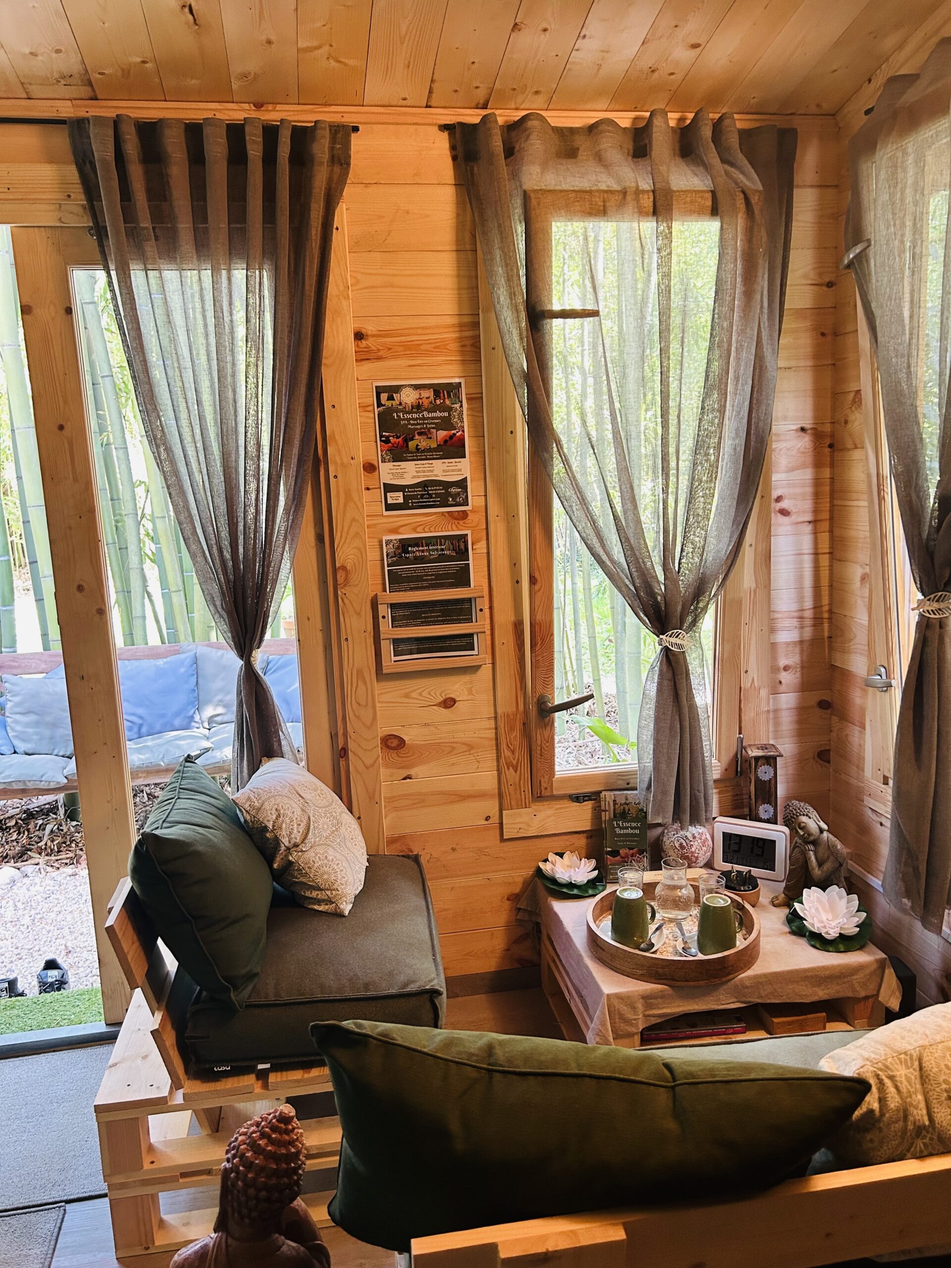Espace détente du sauna infrarouge