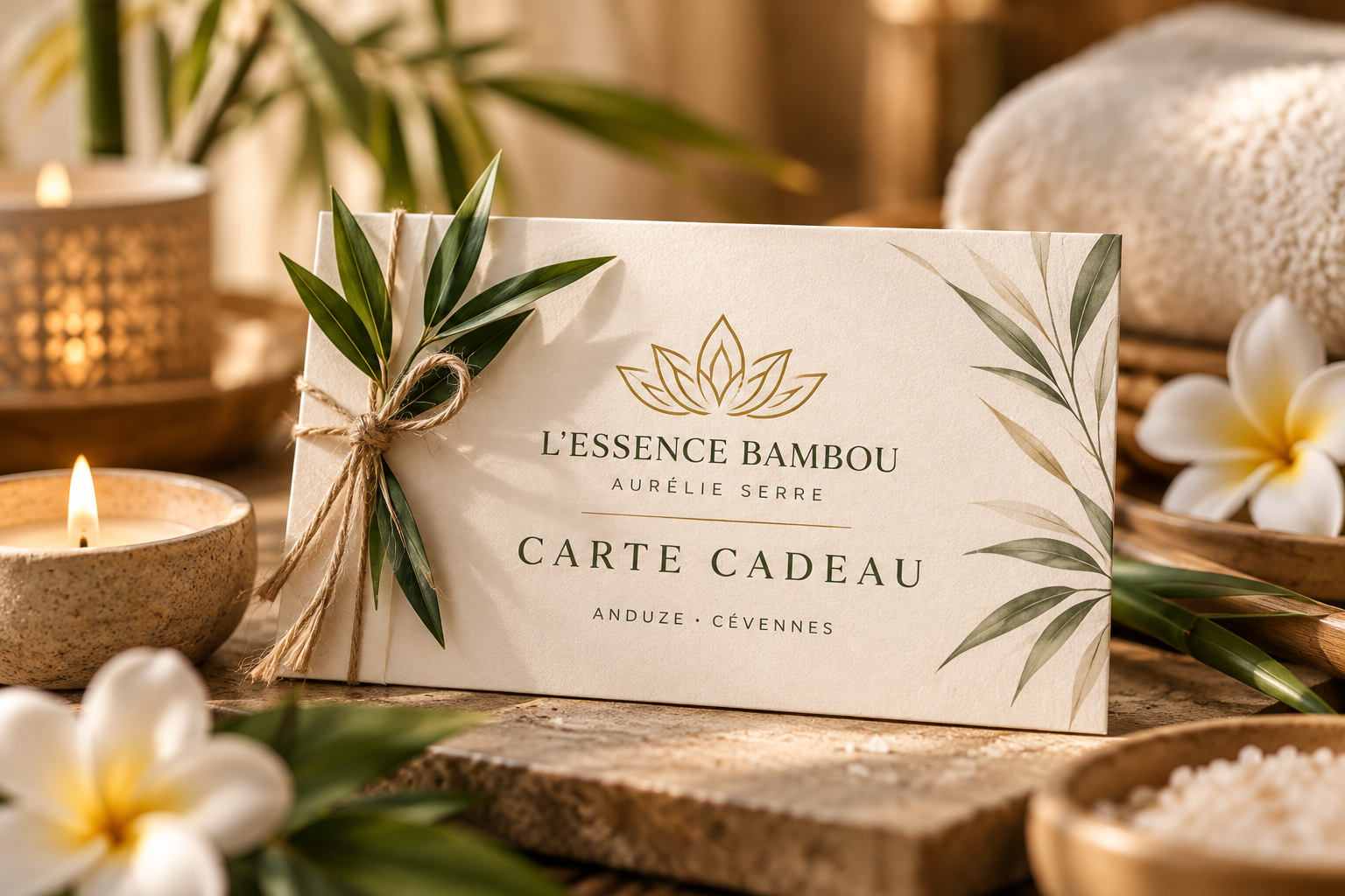 Carte cadeau massage spa et bien-être L'Essence Bambou Anduze